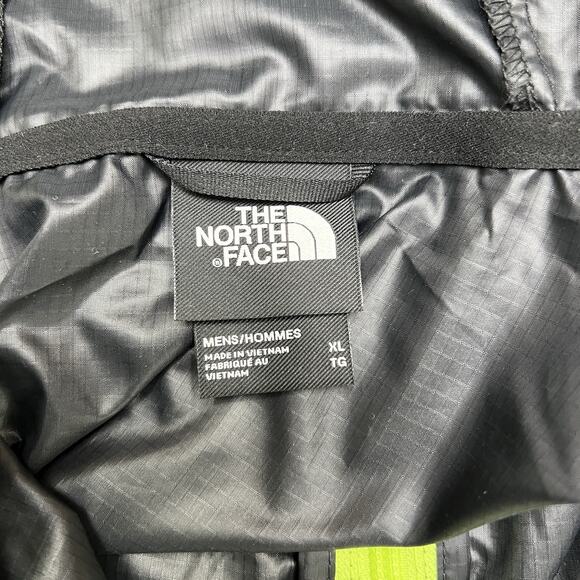 The North Face Hoodie Sz XL Mens Black TNF Black Green Cyclone Wind Full Zip - Picture 13 of 14